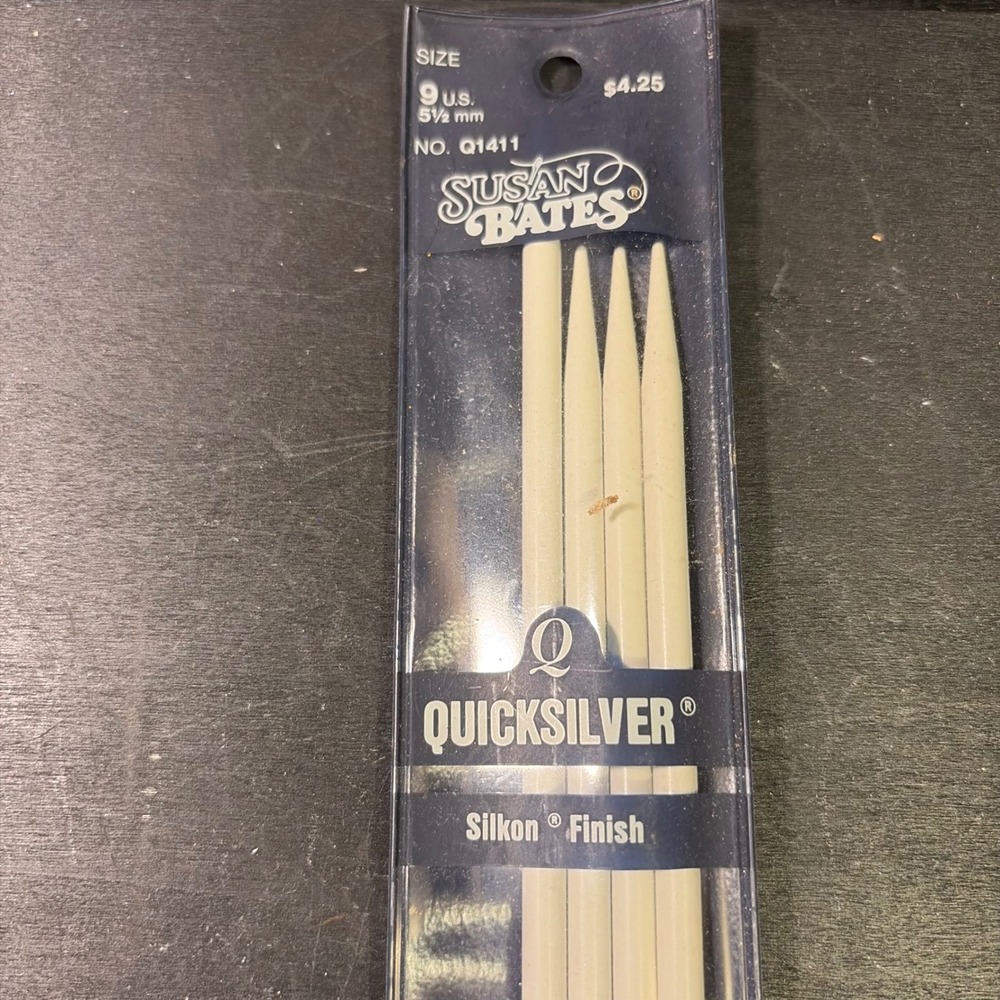 Susan Bates Quicksilver Double Pointed Knitting Needles Size 9 5.5mm Q1411 USA